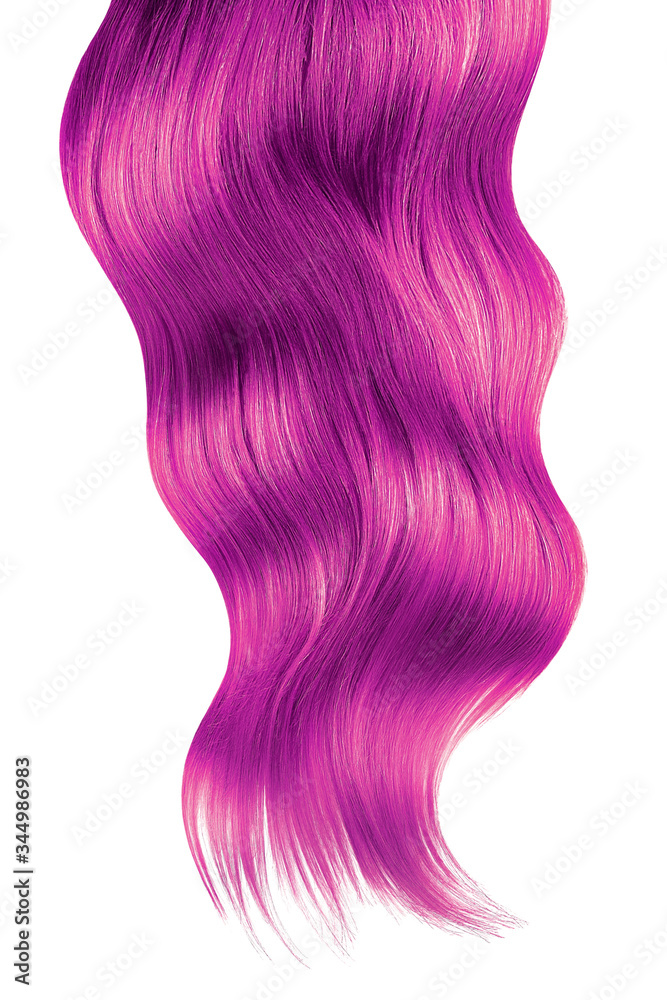 Pink hair on white, isolated Pink hair on white, isolated