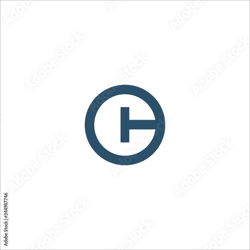 Initial letter hc or ch logo design template