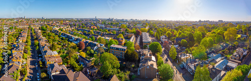 Photos Aerial view of London suburb in the morning, UK