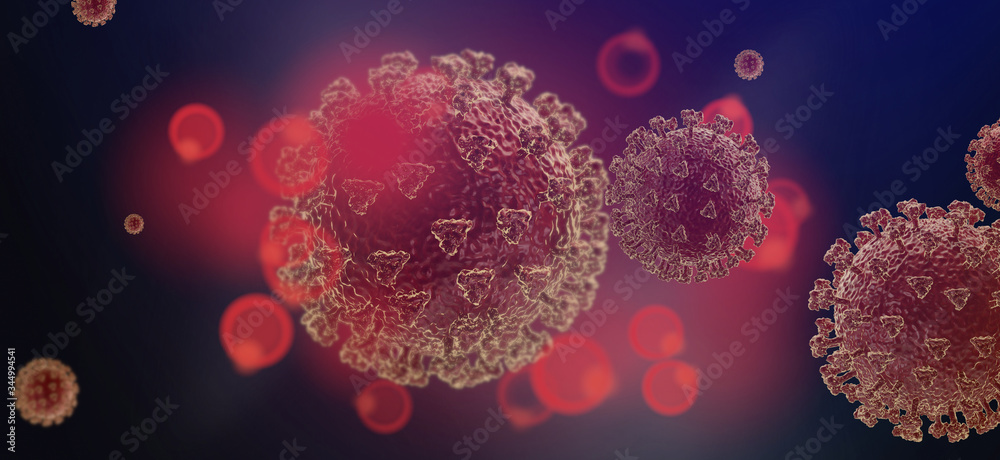 concept of Coronavirus Covid-19 3d-illustration concept of Coronavirus Covid-19 3d-illustration