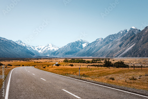 Road to Aoraki (mt.Cook), South Isalnd, New Zealand