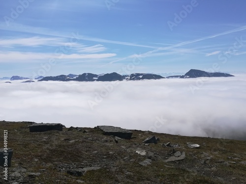 mountain landscape with clouds