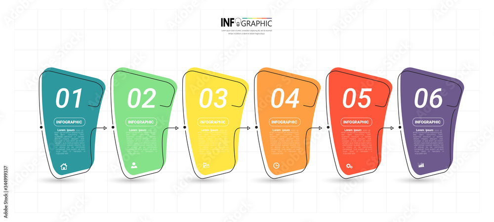 Timeline Infographics design template, linear concept with 6 steps
Timeline Infographics design template, linear concept with 6 steps