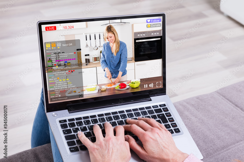 Woman Shopping Footwear's Online On Laptop