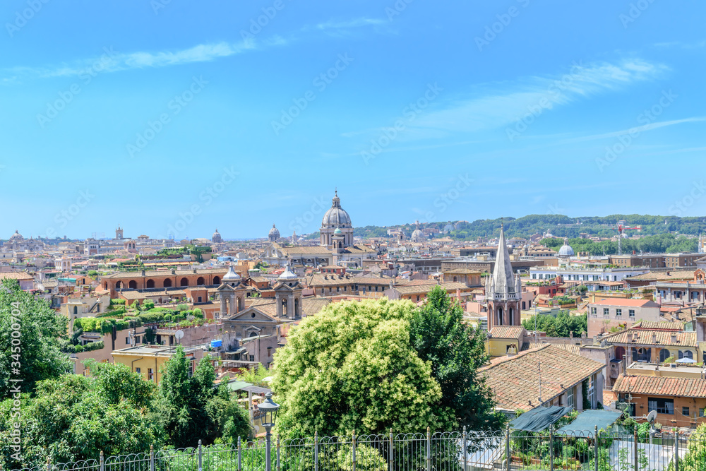 view of Rome from the Terrazza Viale del Belvedere