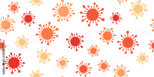 Seamless pattern coronavirus isolated on white background. Vector illustration.