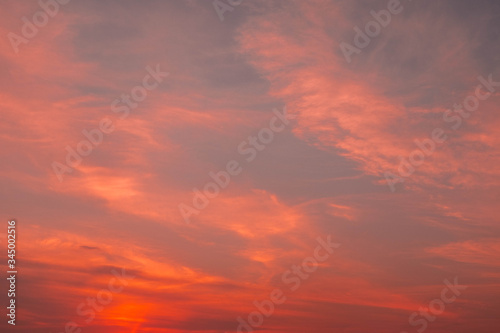 orange Sky and Sunset background © phungatanee