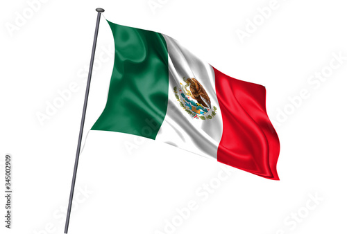 メキシコ　 国旗　ポール　アイコン