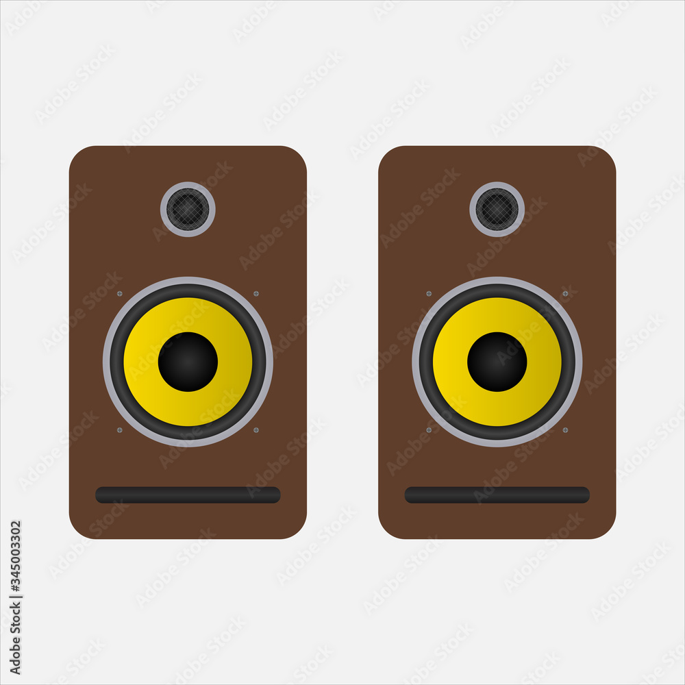 Vector graphic of stereo speaker with modern design Vector graphic of stereo speaker with modern design