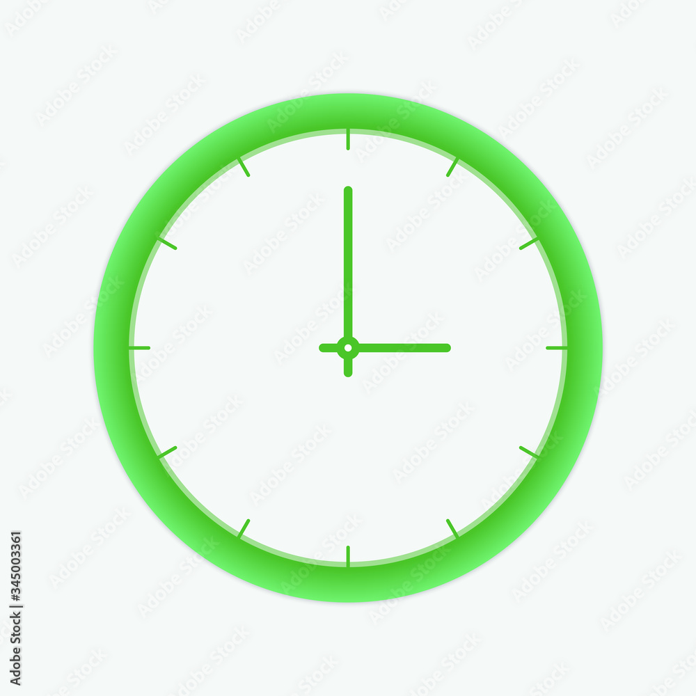 Green wall clock design vector Green wall clock design vector