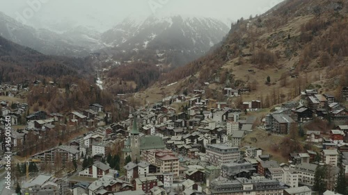 Top view of old town in Switzerland