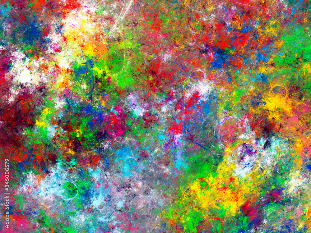 rainbow abstract fractal background 3d rendering illustration