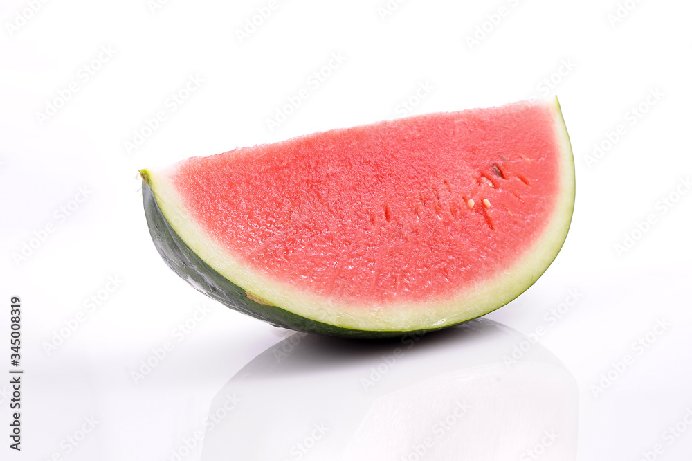 Sliced of watermelon isolated on white