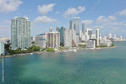 Miami Aerial View Downtown and Bridge to Key Biscane © STOCKeurope24
