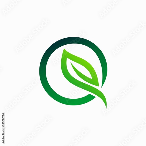 leaf logo that formed letter Q