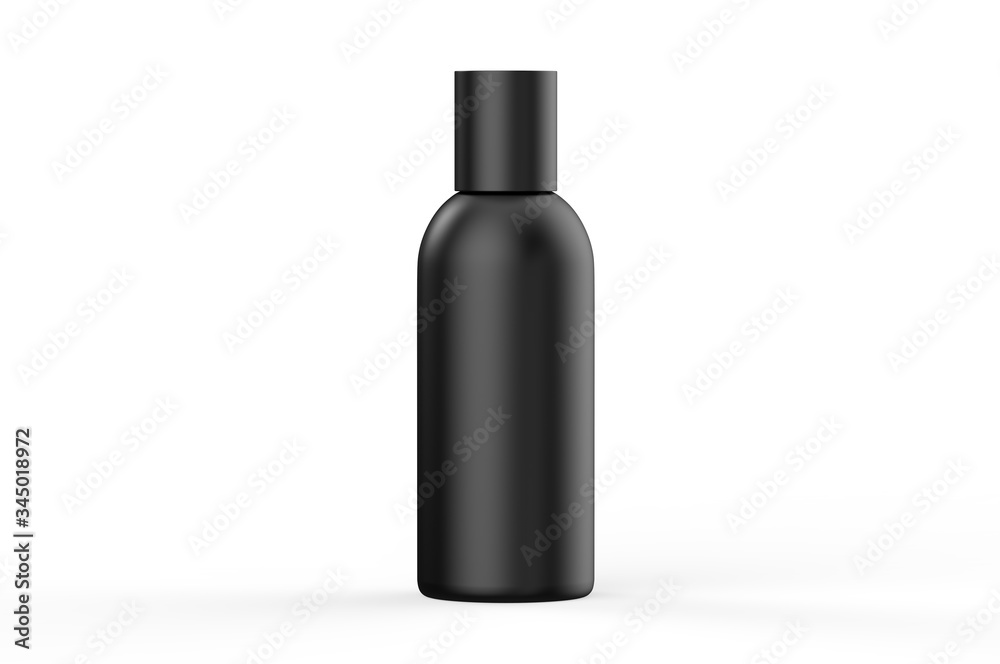Blank promotional cosmetics plastic bottle for branding, 3d render illustration. Blank promotional cosmetics plastic bottle for branding, 3d render illustration.