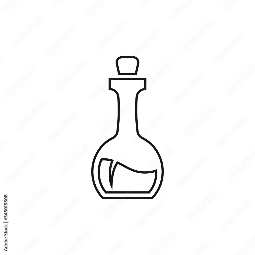 Aroma massage oil line icon isolated on white background Aroma massage oil line icon isolated on white background