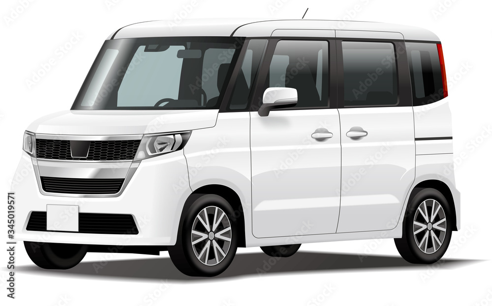 Car illustration kei car wagon 軽ワゴン車 軽自動車 軽トールワゴン