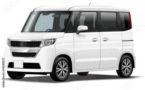 Car illustration kei car wagon 軽ワゴン車 軽自動車 軽トールワゴン