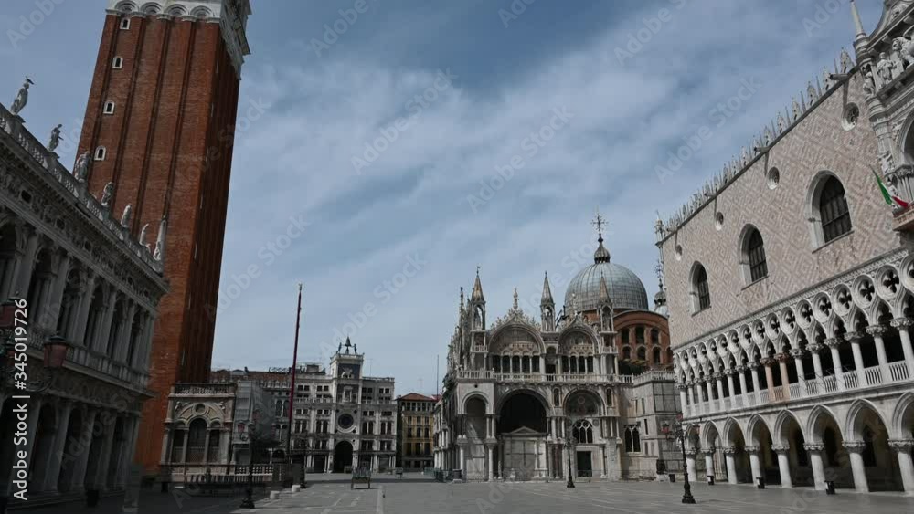 May 2020, Venice-Italy, Walking through the monuments of the ancient city of Venice at the time of the coronavirus, between closed shops and the absence of tourists May 2020, Venice-Italy, Walking through the monuments of the ancient city of Venice at the time of the coronavirus, between closed shops and the absence of tourists