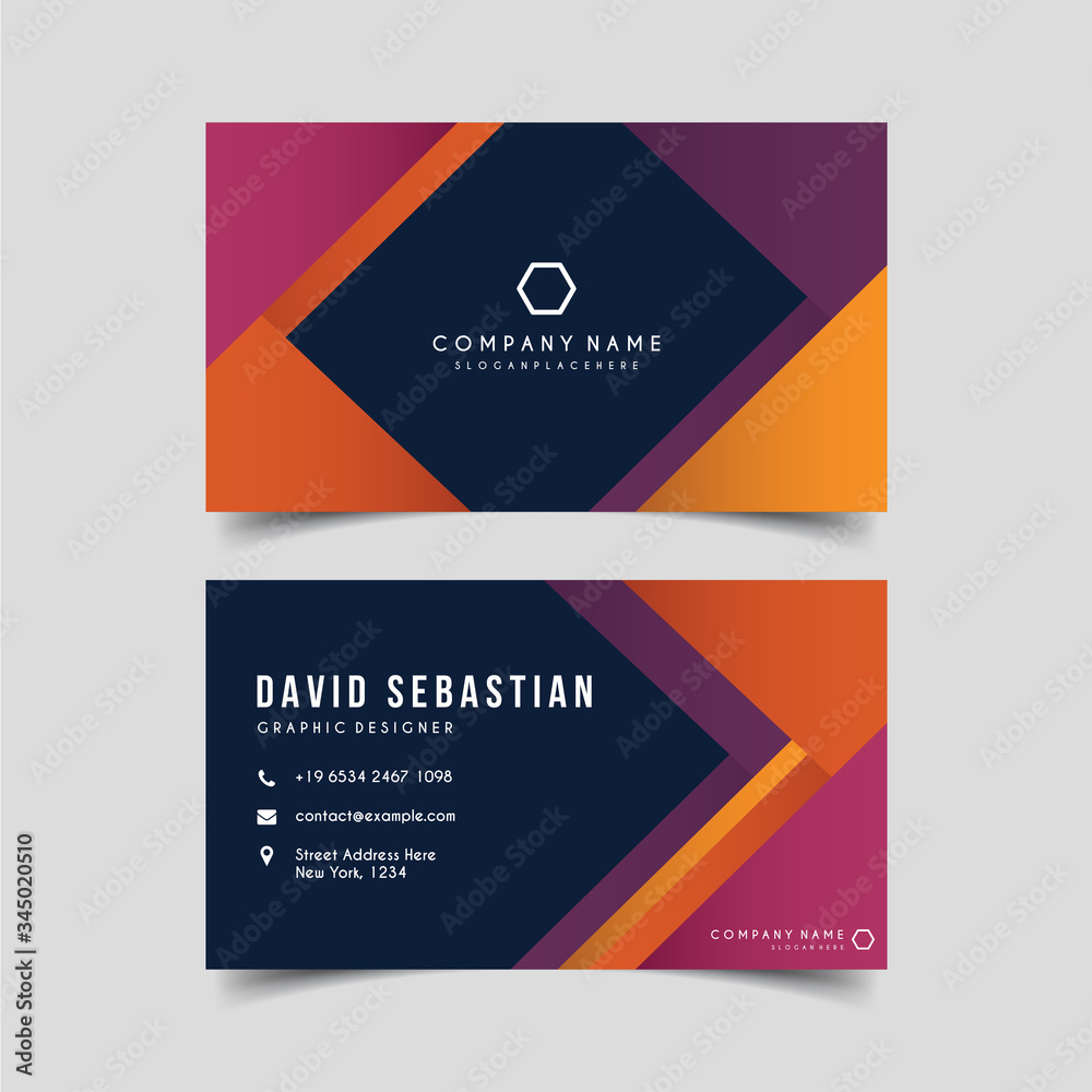 Modern creative business card template. Visiting card set with abstract pattern. For art template design, list, page, banner, idea, cover, booklet, print, flyer, book, blank, card, ad, sign, sheet.
