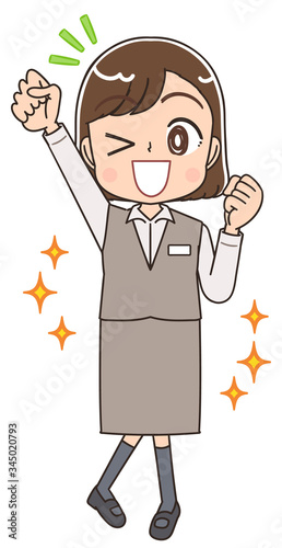 制服 スタッフ 受付 医療事務 店員 イラスト Stock Vector Adobe Stock