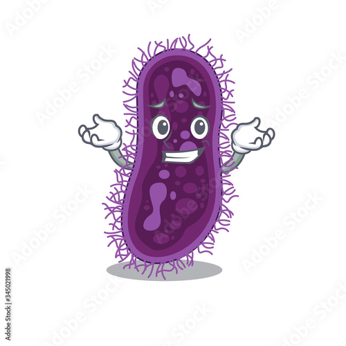 A picture of grinning lactobacillus rhamnosus bacteria cartoon design concept