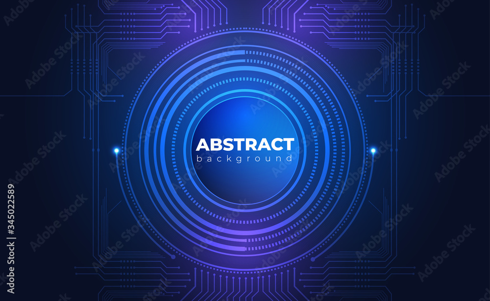 Technology Background. Neon Effect. Circuit Board Concept. Electronic Motherboard Illustration. Hi-tech Digital Technology And Engineering. Digital Technology Backdrop. Vector Illustration