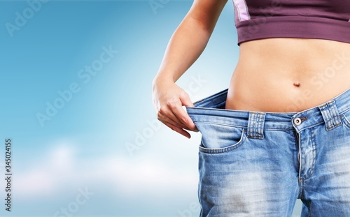The beautiful slim female body, slimming concept © BillionPhotos.com