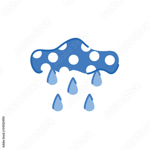 cloud rainy weather symbol isolated icon