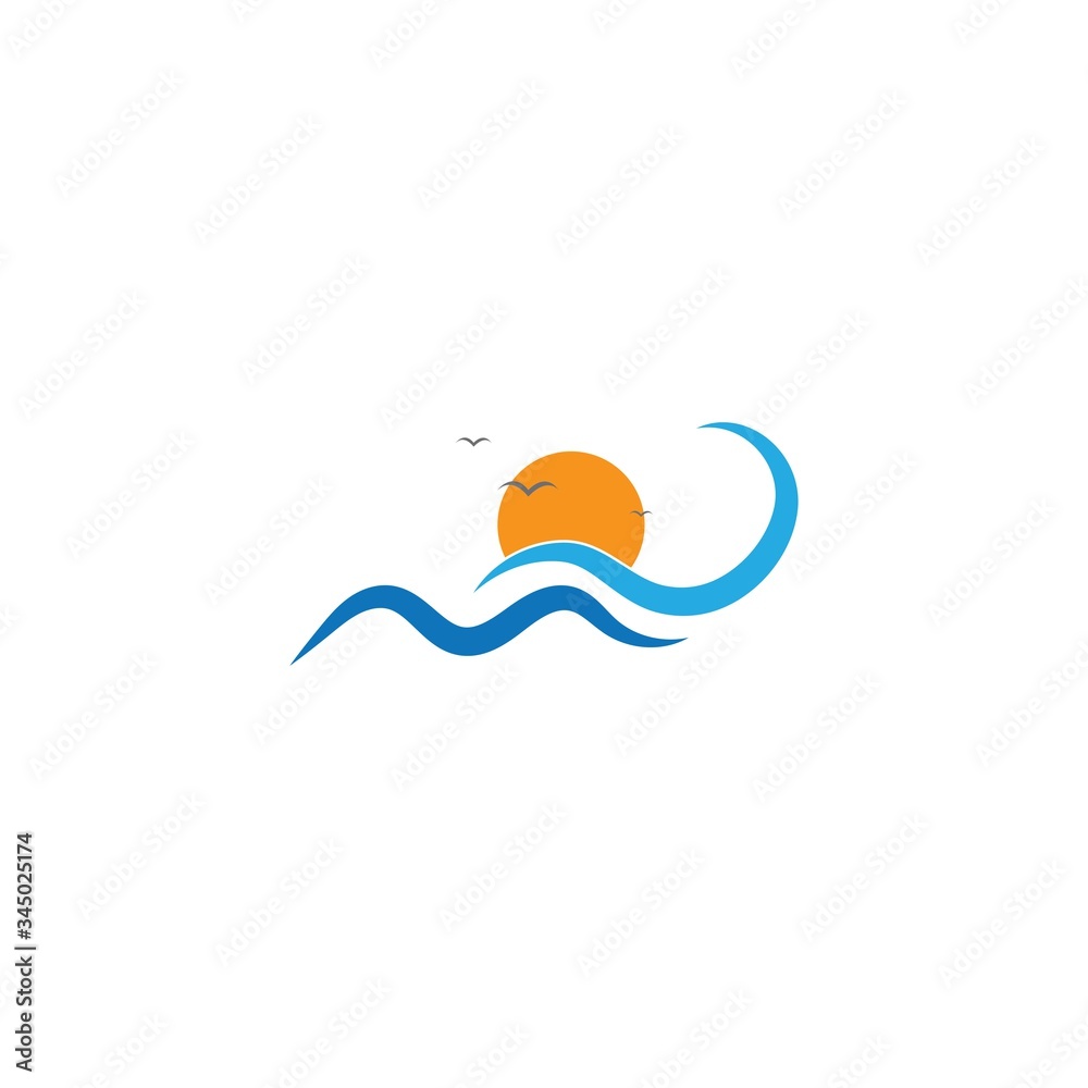 Water Wave Icon Logo Water Wave Icon Logo