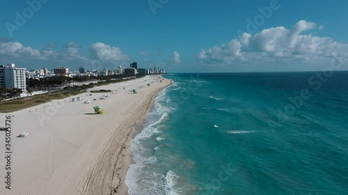 Empty south beach Aerial