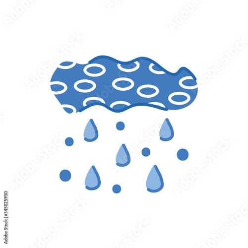 cloud rainy weather symbol isolated icon