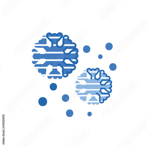 snowflake weather symbol isolated icon