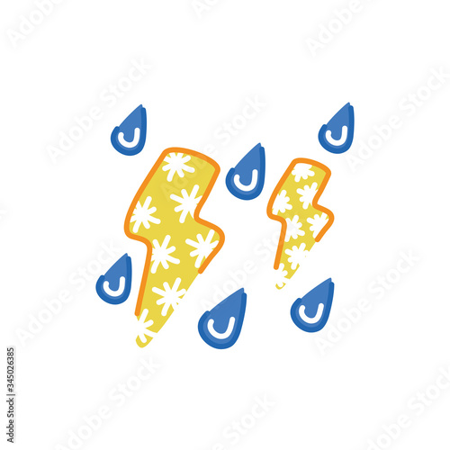 electric storm weather symbol isolated icon