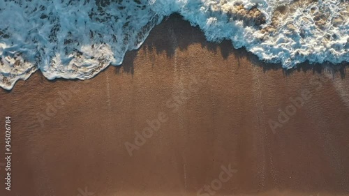Beach waves top down view