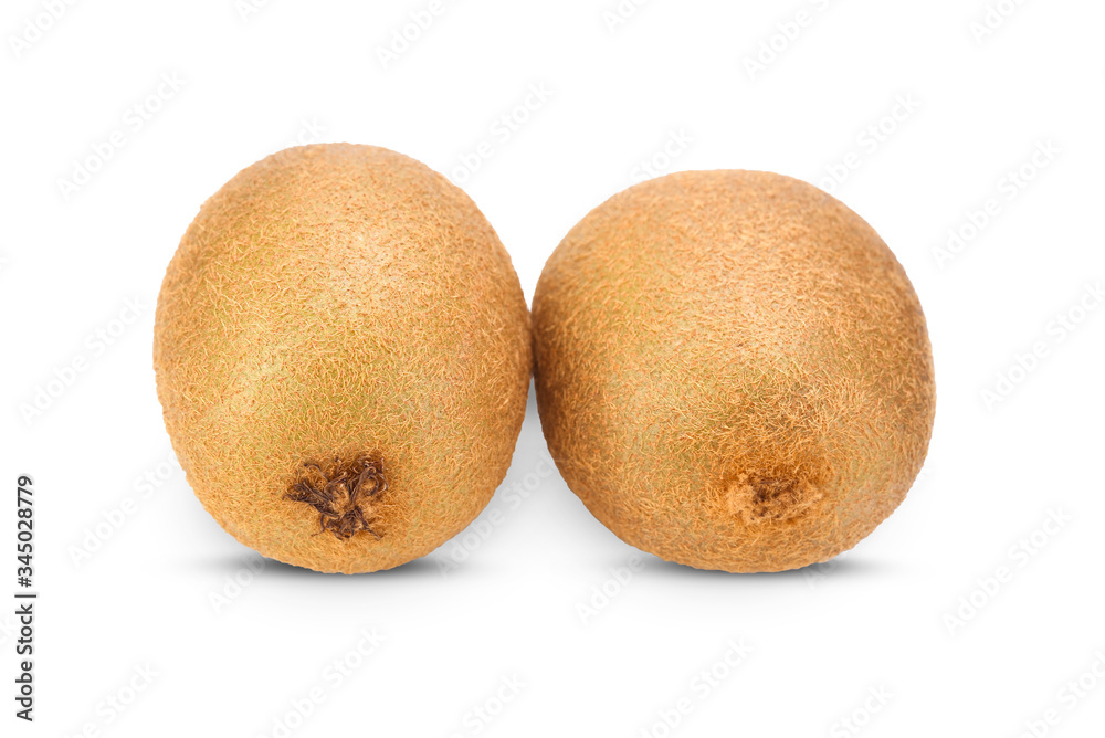 Whole of kiwifruit (Actinidia chinensis) isolated on white background.Sweet ,sour and freshness taste.Have a lot of fiber, vitamins and minerals.Food,Fruits or healthcare concept.Selective focus. Whole of kiwifruit (Actinidia chinensis) isolated on white background.Sweet ,sour and freshness taste.Have a lot of fiber, vitamins and minerals.Food,Fruits or healthcare concept.Selective focus.