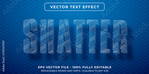 Editable text effect - shattered glass style