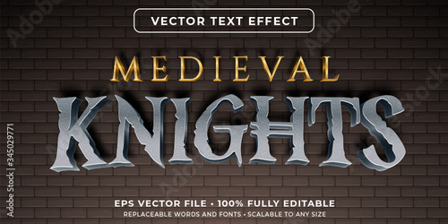 Editable text effect - medieval style photo