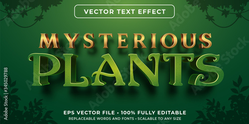 Editable text effect - mystery plant style