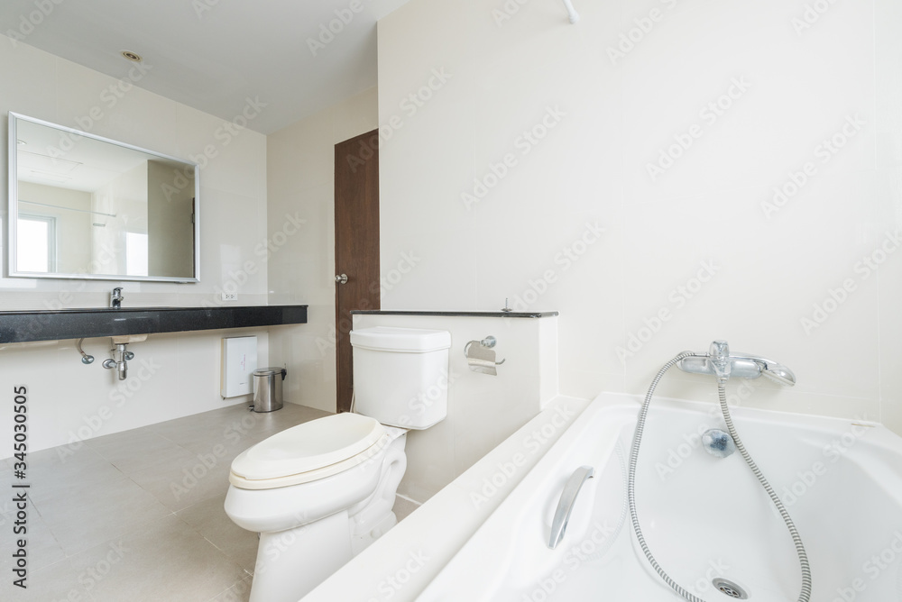 White toilet clean and simple bathroom White toilet clean and simple bathroom