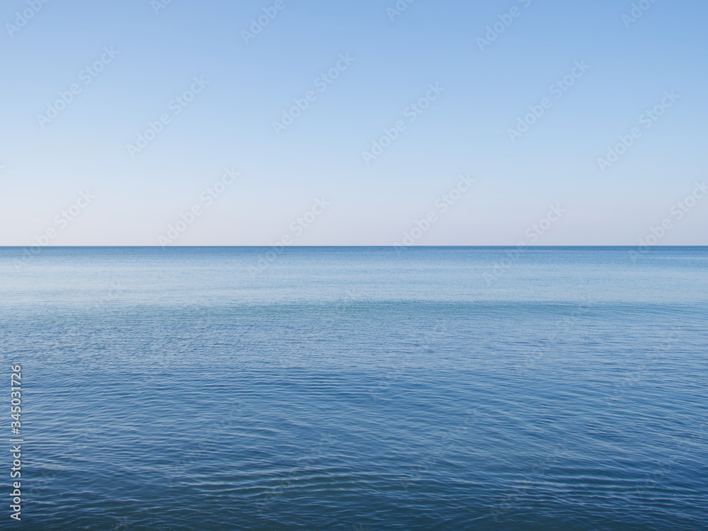 Beautiful sea ocean and gradient blue sky
