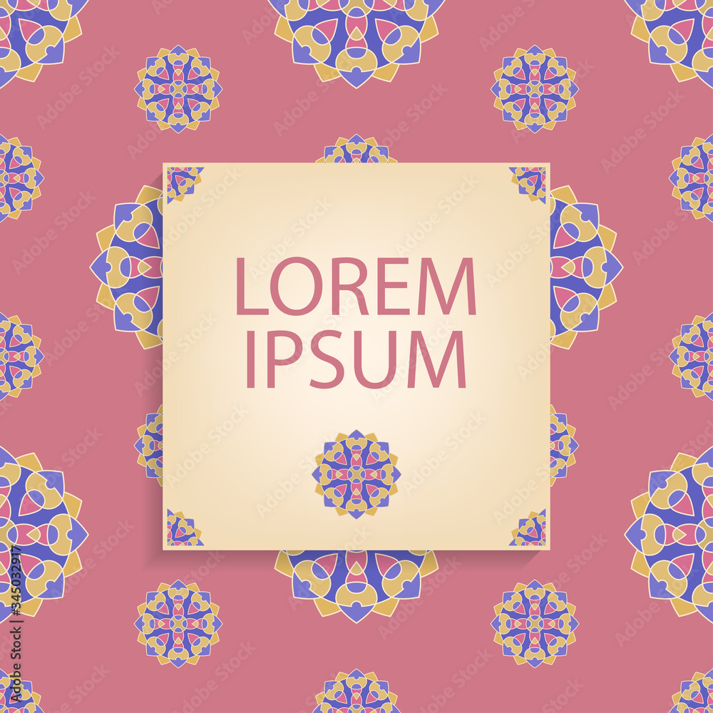 Obraz premium Background pattern ornament arabic flower
