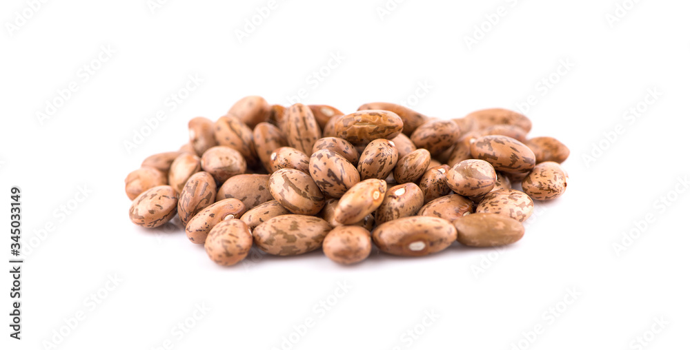 Pinto beans an isolated on white background Pinto beans an isolated on white background
