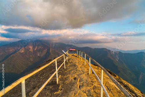 moro rock in the evening in sequoia national park,california,usa.