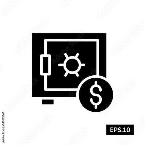 Safe Deposit Box Sign/Symbol Vector