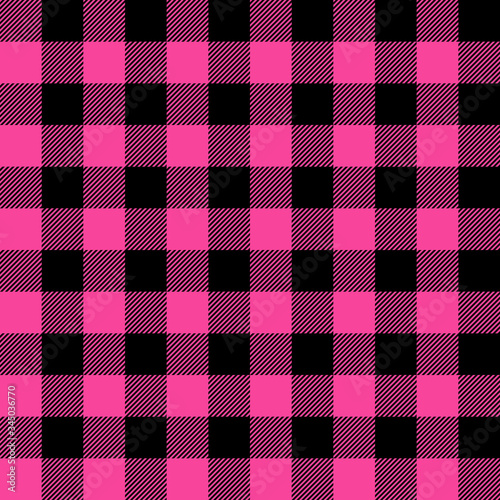 Buffalo Plaid Seamless Pattern - Textured buffalo plaid repeating pattern design