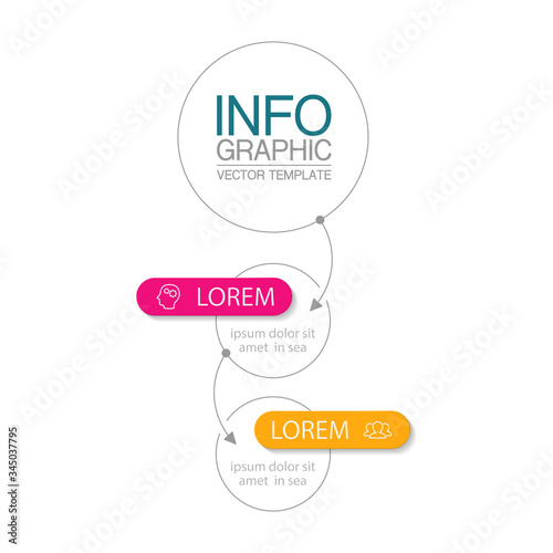 Vector iInfographic template for business, presentations, web design, 2 options.