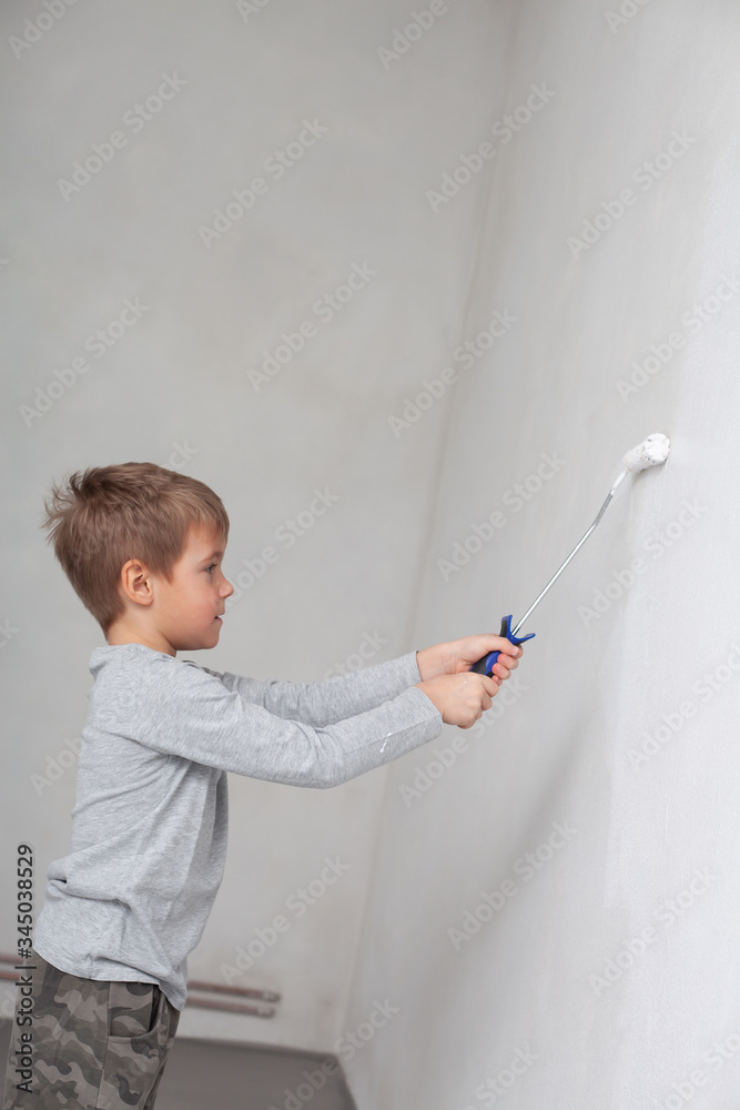 Painting the interior of a family house.
