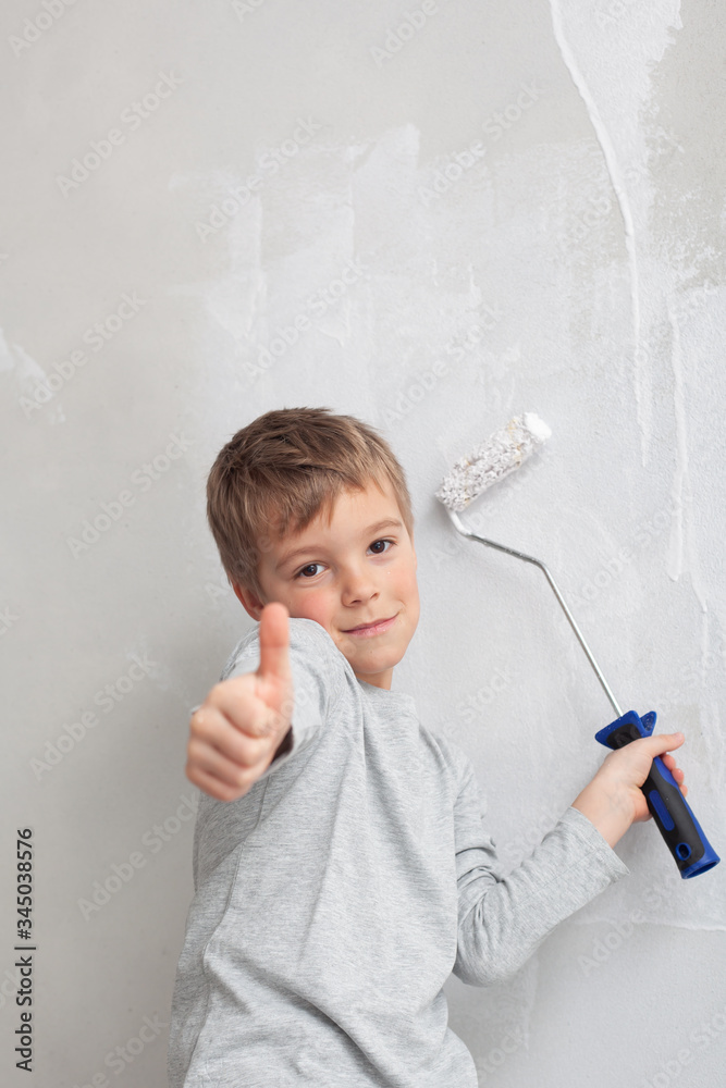Painting the interior of a family house.